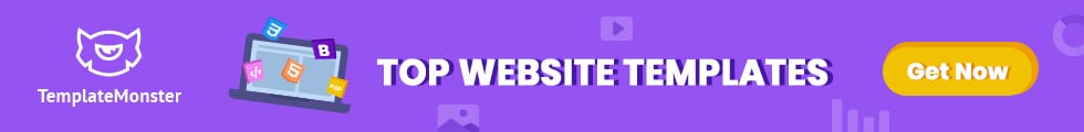 HTML website templates promotional banner