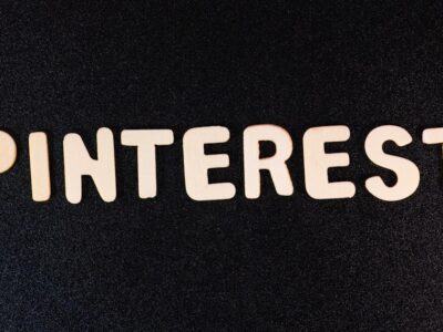 the word pinterest spelled with white letters on a black background